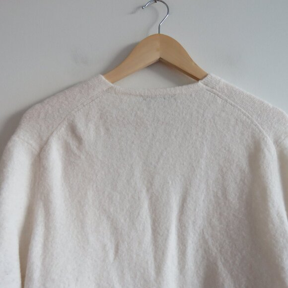 MADEWELL Cozy Walker Open Front Cardigan in Antique Cream Wool Alpaca - Sz XS - Picture 10 of 15